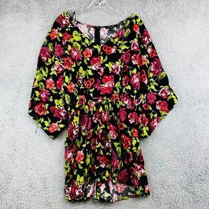 New Romeo & Juliet Couture Floral Print Short Sleeve Dress size M